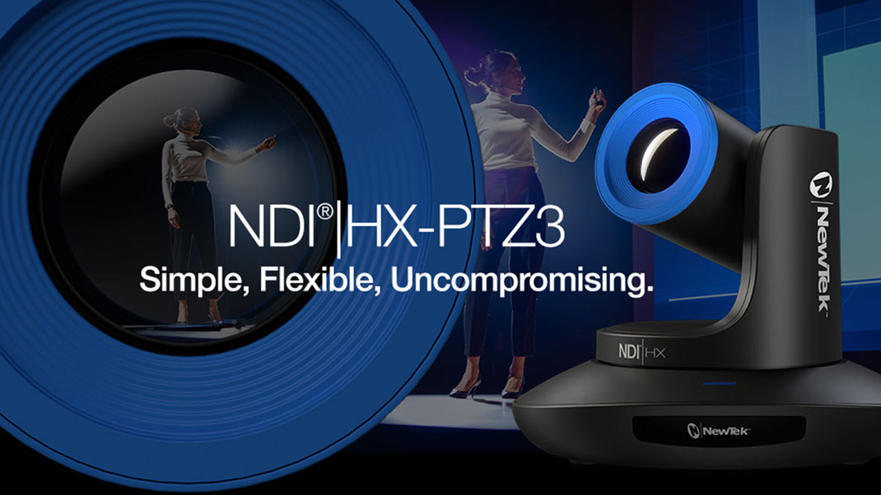 NewTek 社、NDI®|HX3 に対応する世界初の PTZ カメラ、PTZ3 を発表
